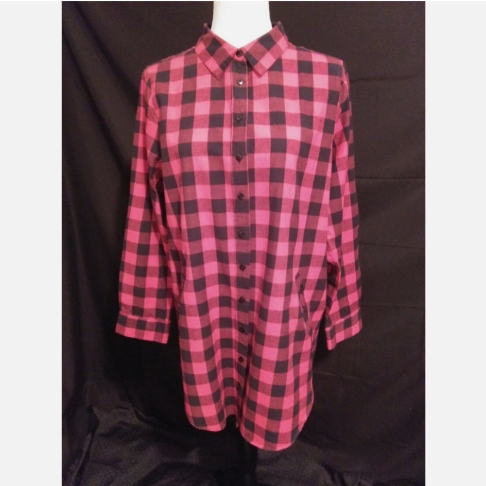 Anthony Richards Buffalo Plaid Shirt Dress
